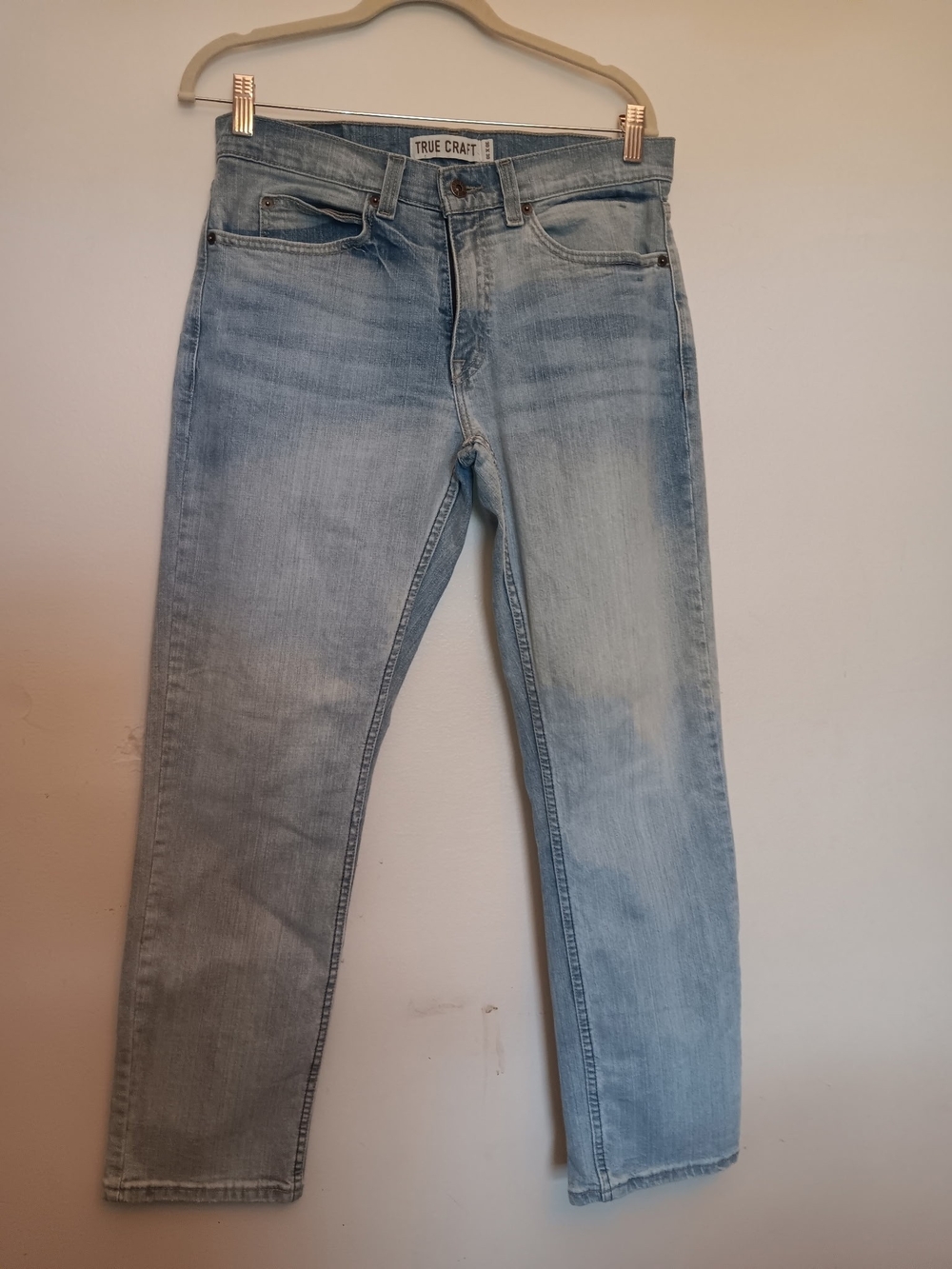 True Craft Light Wash Straight Jeans